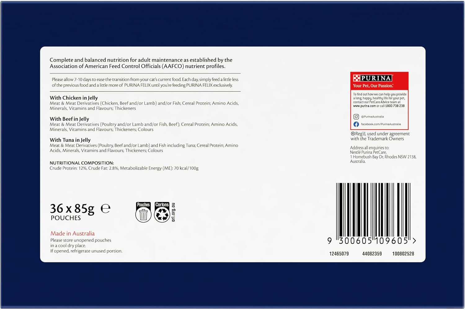 as Good as It Looks Adult Wet Cat Food Mixed Selection in Jelly 36X85G